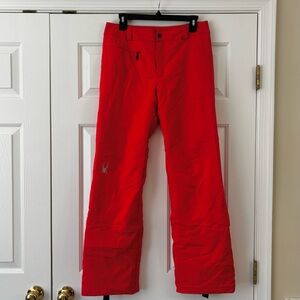 Spyder Ladies Insulated Waterproof Breathable Ski Snow Pants Size 8 Red